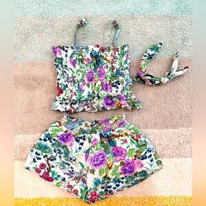 Janie and Jack Colorful Floral Kids Set